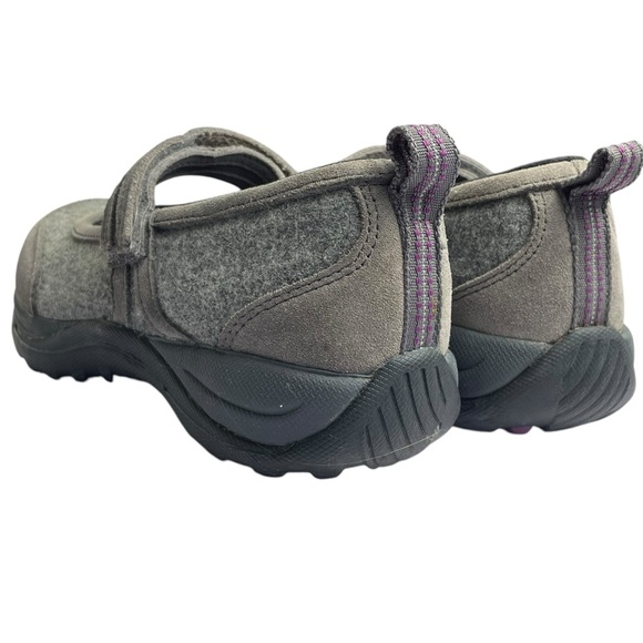 LL Bean Women's Grey Wool Mary Jane Clogs Shoes Comfort Slip Ons Sz 8.5M - Picture 12 of 15